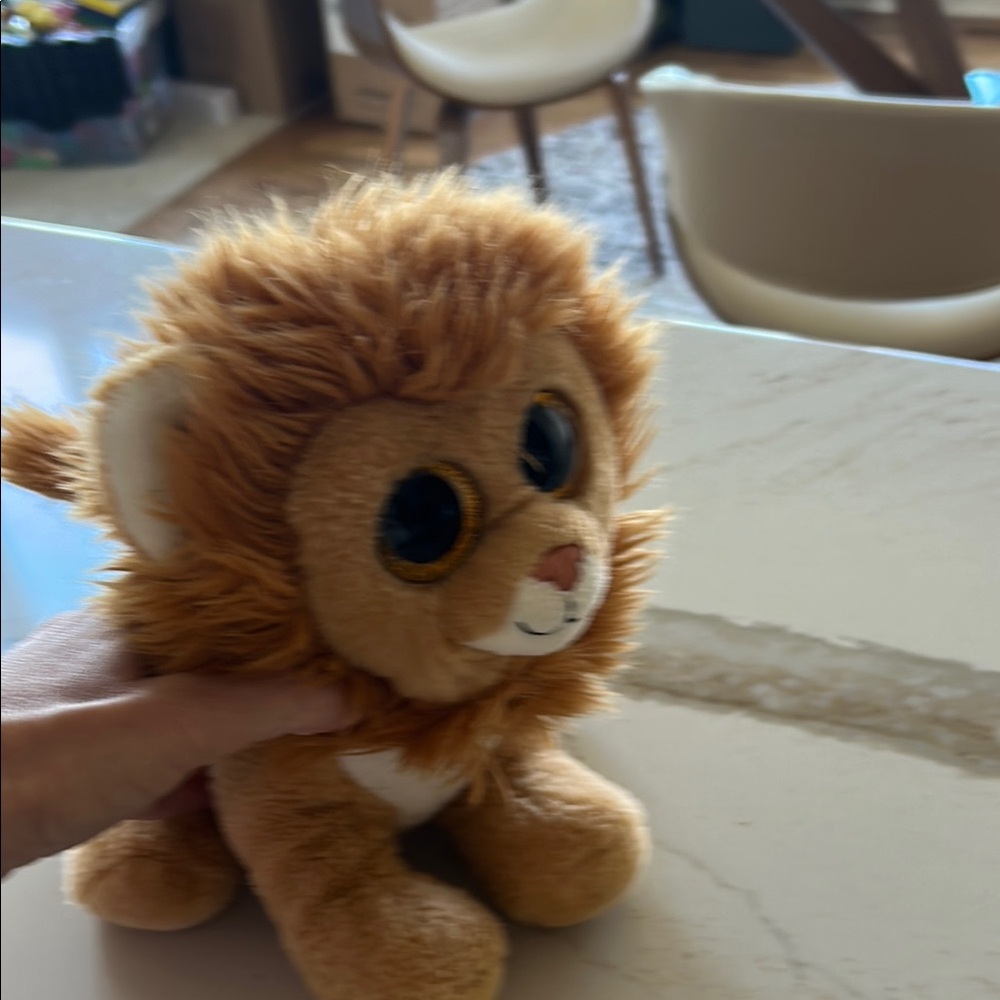 Large TY beanie boo Plush Lion Toy - Brown